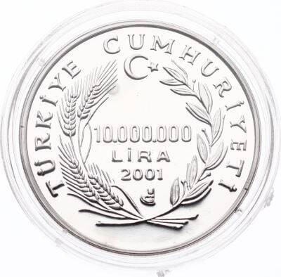 2001 - 2002 Olimpiyatları Kayak *Olimpiyat Oyunları Serisi No.5* Gümüş Hatıra Para (Sertifikalı) TCH1368 - 2