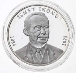 2004 - İsmet İnönü Gümüş Hatıra Para (Sertifikalı) TCH1147 - 1