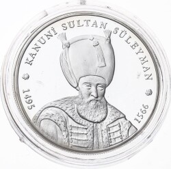 2004 - Kanuni Sultan Süleyman Gümüş Hatıra Para (Sertifikalı) TCH1150 - 1