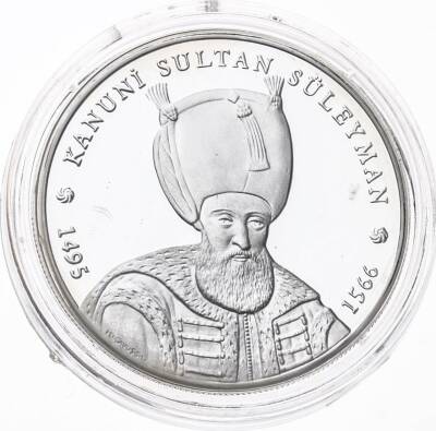 2004 - Kanuni Sultan Süleyman Gümüş Hatıra Para (Sertifikalı) TCH1150 - 1