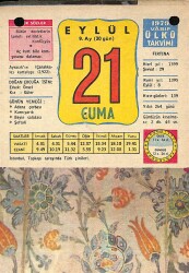 21 Eylül 1979 Takvim Yaprağı - Doğum Günü Hediyesi EFM(N)10157 - 3