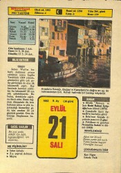 21 Eylül 1982 Takvim Yaprağı - Doğum Günü Hediyesi EFM(N)9927 - 2