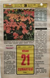 21 Nisan 1979 Takvim Yaprağı - Doğum Günü Hediyesi EFM(N)8526 - 2