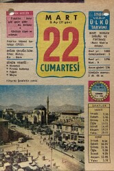 22 Mart 1980 Takvim Yaprağı - Doğum Günü Hediyesi EFM(N)8026 - 2