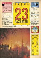 23 Eylül 1974 Takvim Yaprağı - Doğum Günü Hediyesi EFM(N)10449 - 3