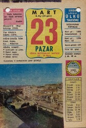 23 Mart 1980 Takvim Yaprağı - Doğum Günü Hediyesi EFM(N)8027 - 2