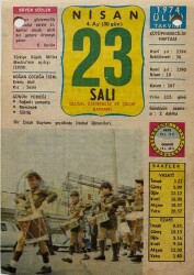 23 Nisan 1974 Takvim Yaprağı - Doğum Günü Hediyesi EFM(N)8250 - 2