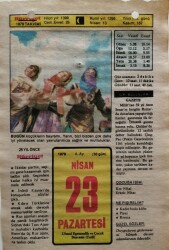 23 Nisan 1979 Takvim Yaprağı - Doğum Günü Hediyesi EFM(N)8528 - 2