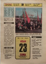 23 Nisan 1982 Takvim Yaprağı - Doğum Günü Hediyesi EFM(N)8358 - 1