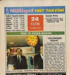 24 Ekim 1987 Resimli Takvim Yaprağı - Doğum Günü Hediyesi EFM(N)10522 - 3