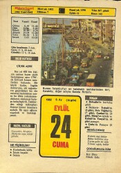 24 Eylül 1982 Takvim Yaprağı - Doğum Günü Hediyesi EFM(N)9930 - 1