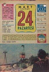 24 Mart 1980 Takvim Yaprağı - Doğum Günü Hediyesi EFM(N)8028 - 2