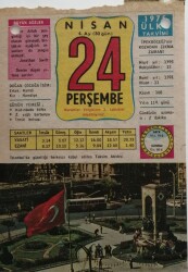 24 Nisan 1975 Takvim Yaprağı - Doğum Günü Hediyesi EFM(N)8302 - 2