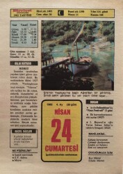 24 Nisan 1982 Takvim Yaprağı - Doğum Günü Hediyesi EFM(N)8359 - 2