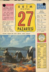 27 Ekim 1975 Takvim Yaprağı - Doğum Günü Hediyesi EFM(N)10363 - 4