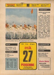 27 Eylül 1984 Takvim Yaprağı - Doğum Günü Hediyesi EFM(N)9806 - 1