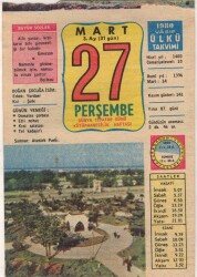 27 Mart 1980 Takvim Yaprağı EFM(N)6149 - 2