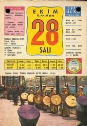 28 Ekim 1975 Takvim Yaprağı - Doğum Günü Hediyesi EFM(N)10364 - 4