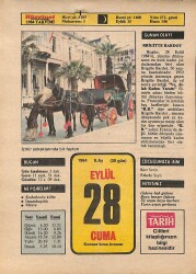 28 Eylül 1984 Takvim Yaprağı - Doğum Günü Hediyesi EFM(N)9807 - 2