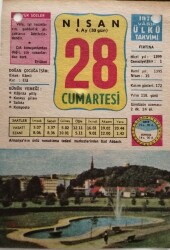 28 Nisan 1979 Takvim Yaprağı - Doğum Günü Hediyesi EFM(N)8503 - 1