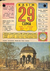 29 Kasım 1974 Takvim Yaprağı - Doğum Günü Hediyesi EFM(N)10702 - 4