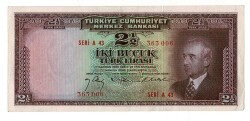 2.Emisyon 1. Tertip 2½ Türk Lirası NATUREL/ÇÇT++ TCK9334 - 1