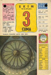 3 Ekim 1975 Takvim Yaprağı - Doğum Günü Hediyesi EFM(N)10341 - 4