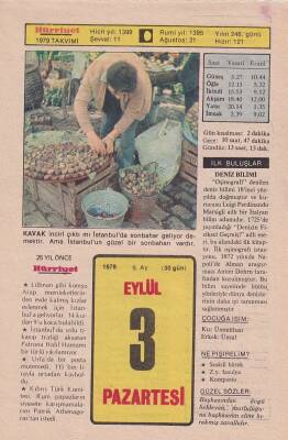 3 Eylül 1979 Takvim Yaprağı -Doğum Günü Hediyesi EFM(N)6344 - 1