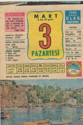 3 Mart 1980 Takvim Yaprağı EFM(N)6128 - 3