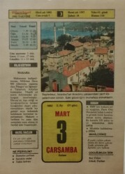 3 Mart 1982 Takvim Yaprağı - Doğum Günü Hediyesi EFM(N)7886 - 2