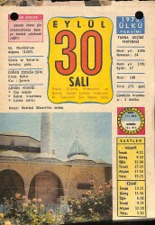 30 Eylül 1975 Takvim Yaprağı - Doğum Günü Hediyesi EFM(N)10426 - 2