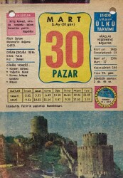 30 Mart 1980 Takvim Yaprağı - Doğum Günü Hediyesi EFM(N)8034 - 2