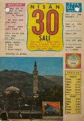 30 Nisan 1974 Takvim Yaprağı - Doğum Günü Hediyesi EFM(N)8256 - 1