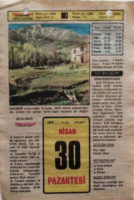 30 Nisan 1979 Takvim Yaprağı - Doğum Günü Hediyesi EFM(N)8535 - 2