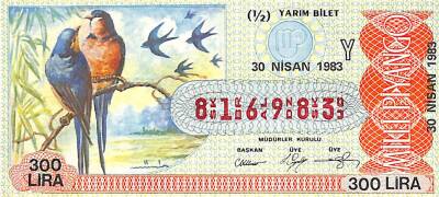 30 Nisan 1983 Piyango Bileti Yarım Bilet PYB6432 - 1