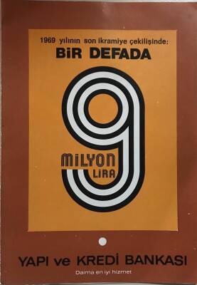 31 Aralık 1969 Yapı Ve Kredi Bankası Çekiliş Kartı KRT11682 - 1