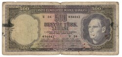 5.Emisyon 4. Tertip 500 Türk Lirası HALİYLE TCK9454 - 1