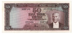 5.Emisyon 4. Tertip 50 Türk Lirası DÜZELTME MEVCUT/ÇÇT++ TCK9426 - 1