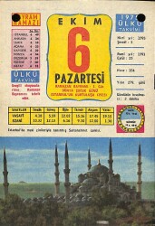 6 Ekim 1975 Takvim Yaprağı - Doğum Günü Hediyesi EFM(N)10344 - 2