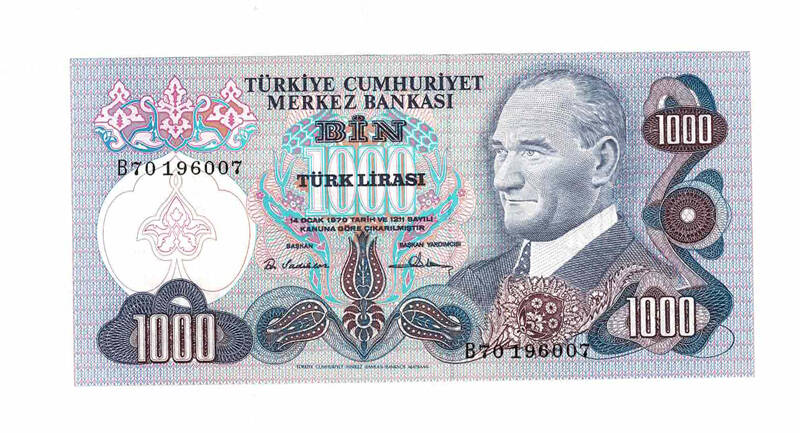 6. Emisyon 1.Tertip 1000 Türk Lirası ÇİL TCK9697 - 1