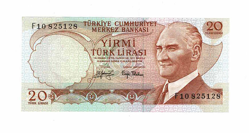 6. Emisyon 3.Tertip 20 Türk Lirası Seri F10 ÇİL TCK9677 - 1