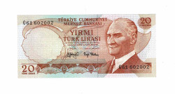 6. Emisyon 3.Tertip 20 Türk Lirası Seri G61 ÇİL TCK9679 - 1