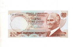 6. Emisyon 4.Tertip 20 Türk Lirası Seri I43 ÇİL TCK9805 - 1