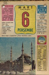 6 Mart 1980 Takvim Yaprağı - Doğum Günü Hediyesi EFM(N)8010 - 2