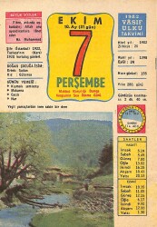 7 Ekim 1982 Takvim Yaprağı - Doğum Günü Hediyesi EFM(N)10463 - 1