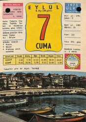 7 Eylül 1973 Takvim Yaprağı - Doğum Günü Hediyesi EFM(N)10138 - 3