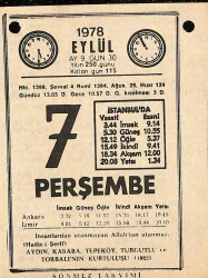 7 Eylül 1978 Takvim Yaprağı - Doğum Günü Hediyesi EFM(N)9756 - 2