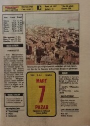 7 Mart 1982 Takvim Yaprağı - Doğum Günü Hediyesi EFM(N)7890 - 2