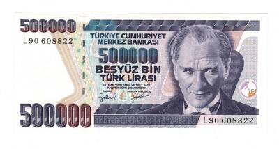 7.Emisyon 4.Tertip 500.000 Türk Lirası Seri L90 ÇİL TCK9144 - 1