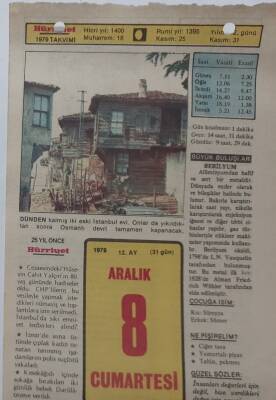 8 Aralık 1979 Takvim Yaprağı - Doğum Günü Hediyesi EFM(N)7419 - 1